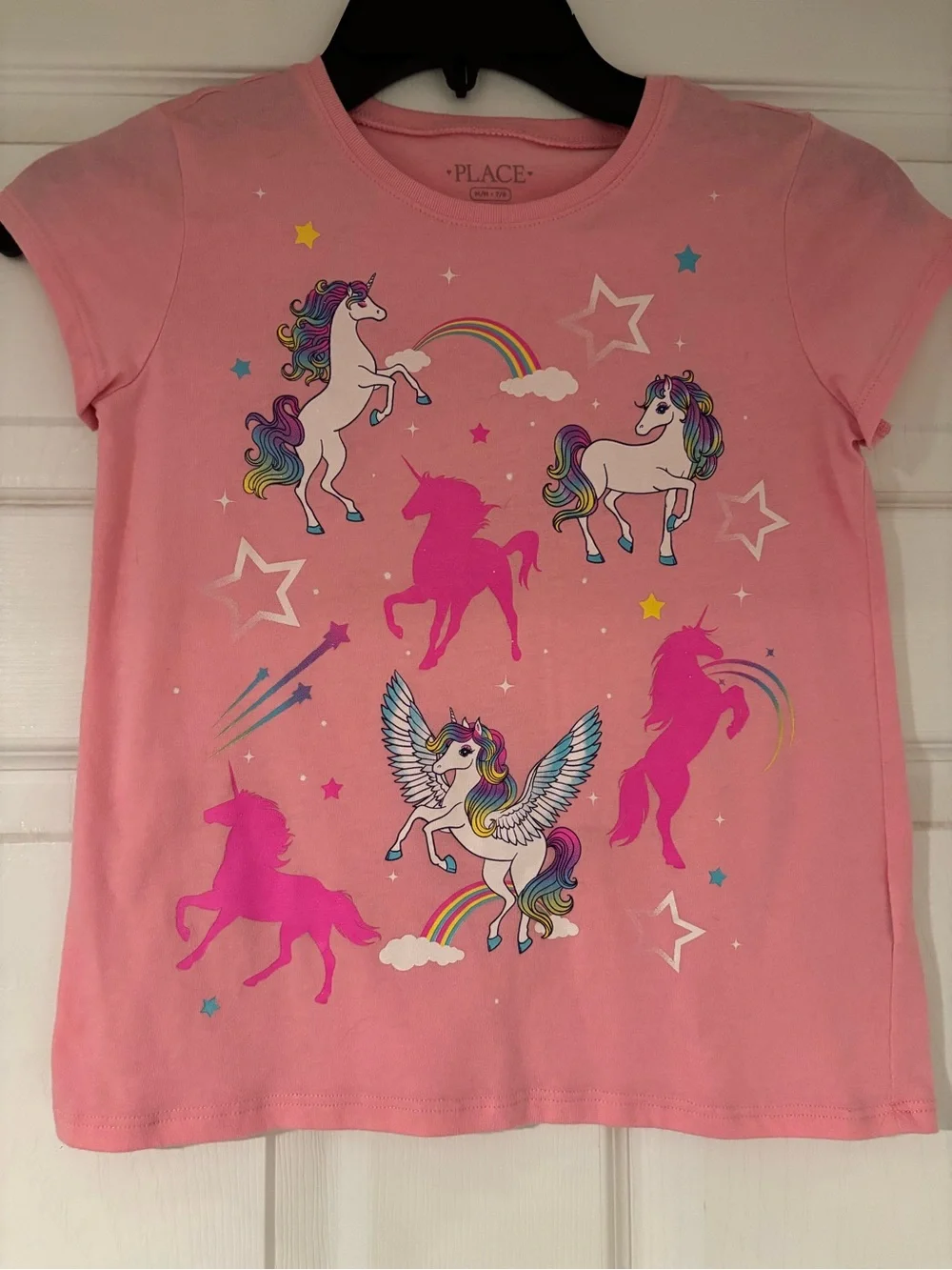 The Children's Place Unicorn & Butterfly Tops - Yellow, Blue, Pink